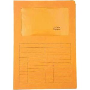 10pz cartelle sintex con finestra 22x31cm arancione