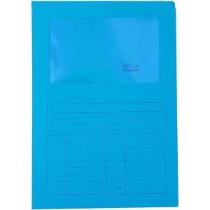 10pz cartelle sintex con finestra 22x31cm azzurro