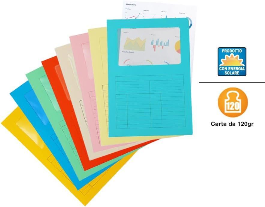 Blasetti 10pz Cartelle Sintex con Finestra 22x31cm Azzurro Blasetti 10pz Cartelle Sintex con Finestra 22x31cm Azzurro