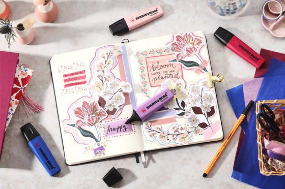 stabilo stabilo boss original 10pz evidenziatore nature wildflower cipria - foto 3