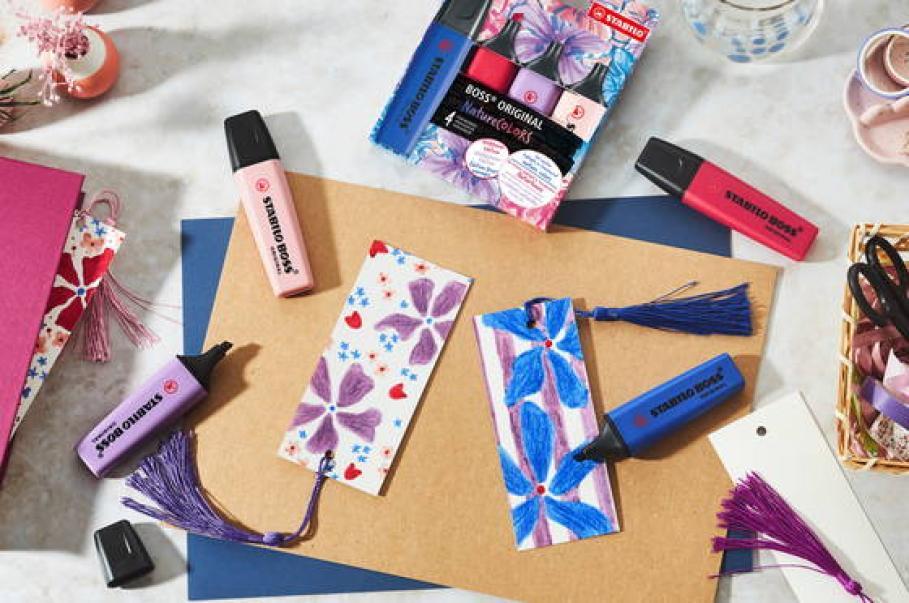 stabilo stabilo boss original 10pz evidenziatore nature wildflower borgogna - foto 3