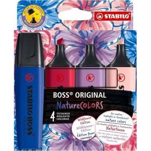 Boss original 4pz evidenziatori nature colors wildflower 4 colori