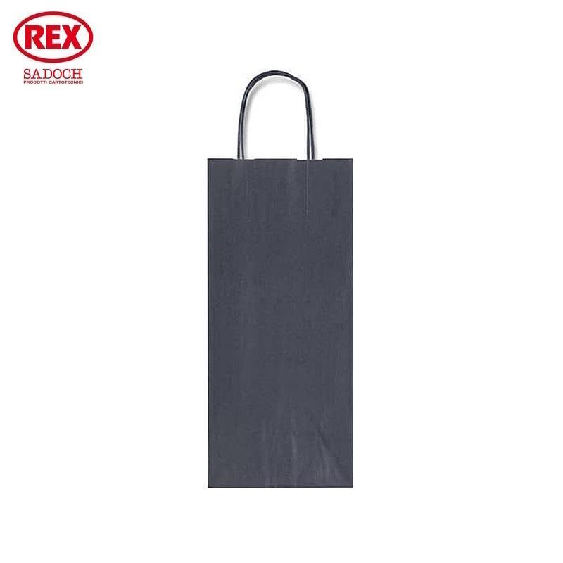 rex rex 25pz buste porta bottiglia con manico 14x39x8cm blu - foto 1