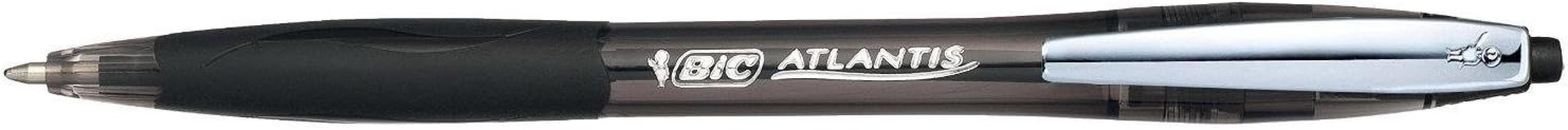 Bic Atlantis Soft 12pz Penna a Sfera Nero Tratto 1.00 mm