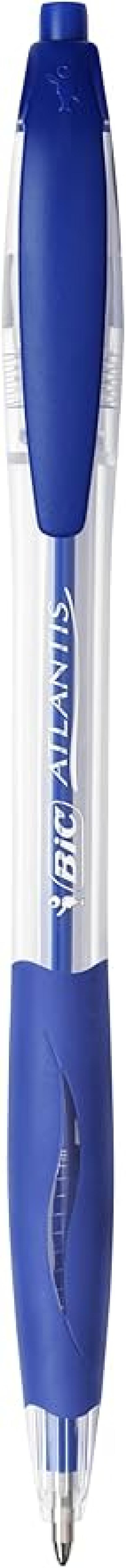 bic bic atlantis classic 12 pz. penne a sfera punta media 1 mm blu - foto 2