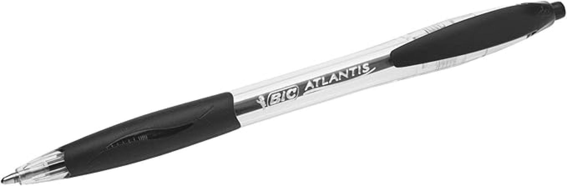 bic bic atlantis classic 12 pz. penne a sfera punta media 1 mm nero - foto 2