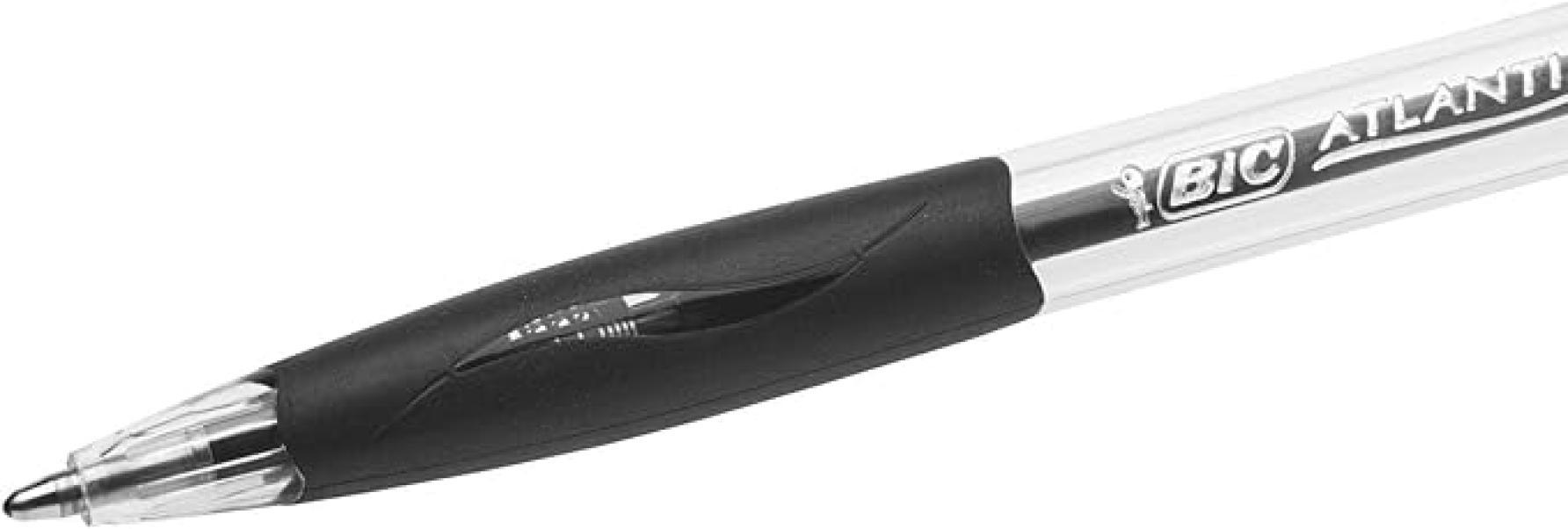 bic bic atlantis classic 12 pz. penne a sfera punta media 1 mm nero - foto 3