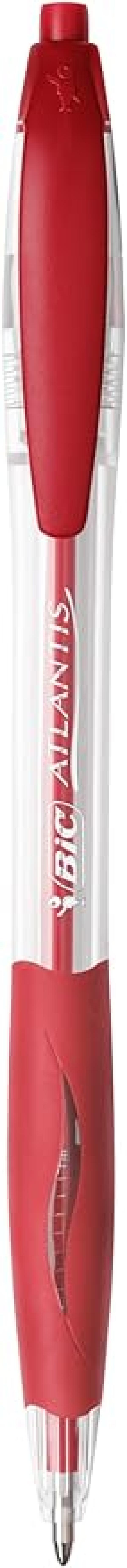 bic bic atlantis classic 12 pz. penne a sfera punta media 1 mm rosso - foto 2