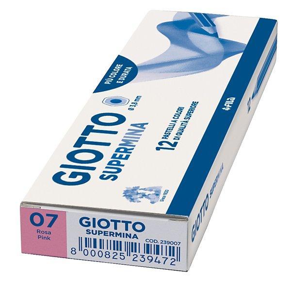 giotto giotto supermina 12 pz. pastelli colore rosa n. 07 - foto 1