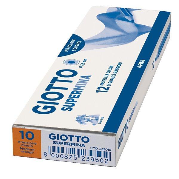 giotto giotto supermina 12 pz. pastelli colore arancio medio n. 10 - foto 1