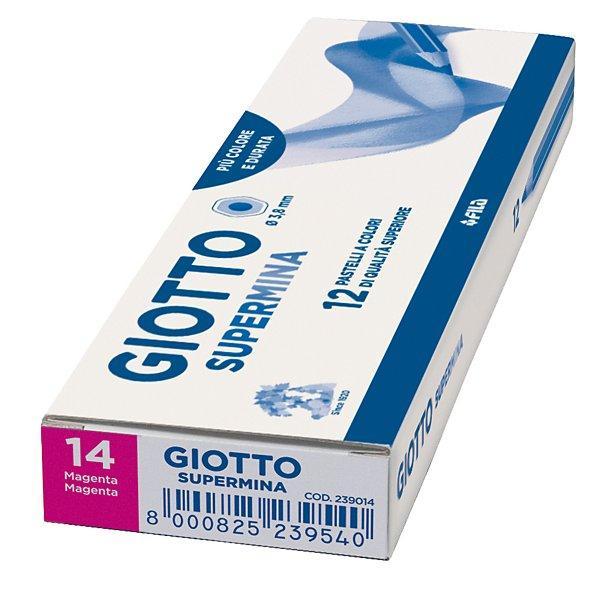 giotto giotto supermina 12 pz. pastelli colore magenta n. 14 - foto 1