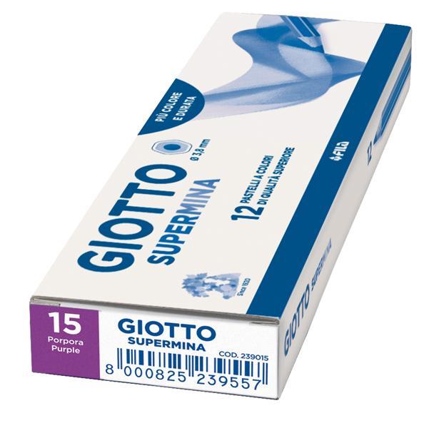 giotto giotto supermina 12 pz. pastelli colore porpora n. 15 - foto 1 giotto giotto supermina 12 pz. pastelli colore porpora n. 15 - foto 1