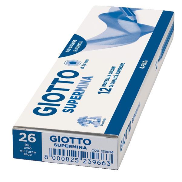 giotto giotto supermina 12 pz. pastelli colore blu avio n. 26 - foto 1