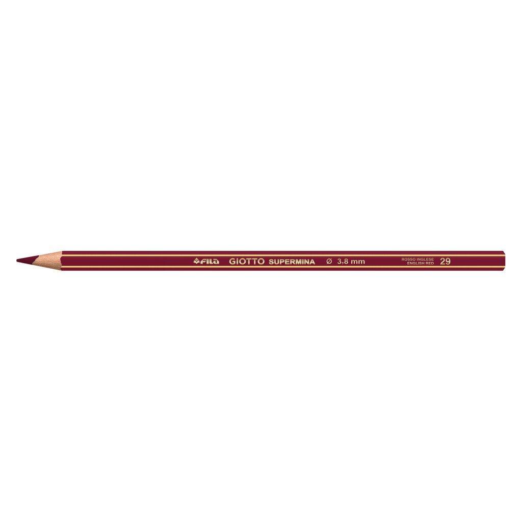 giotto giotto supermina 12 pz. pastelli colore rosso inglese n. 29 - foto 2