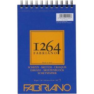 5pz blocco schizzi 1264 spiralato formato a5 90gr 60fg