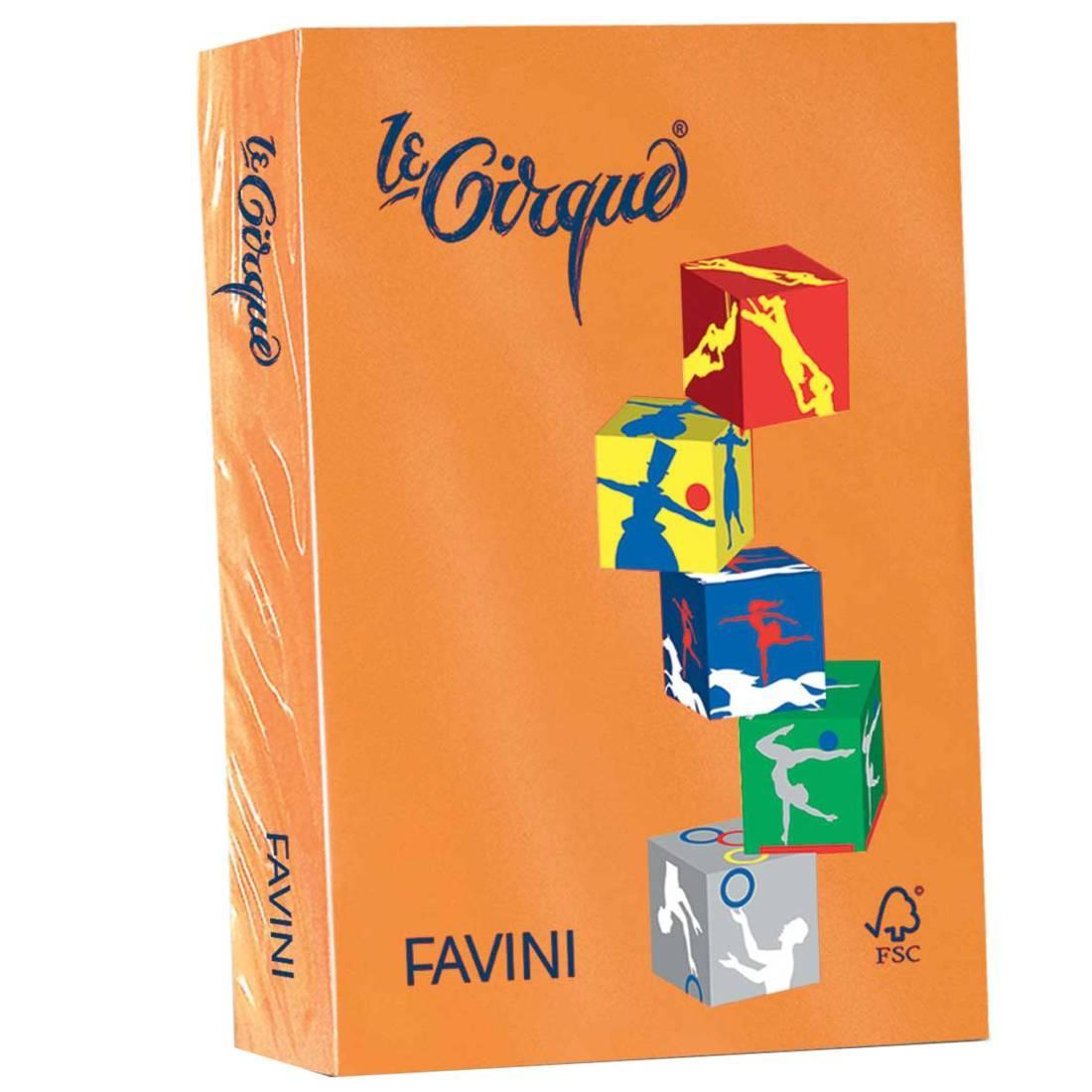 favini favini le cirque carta a4 80 gr/mq 500 fogli arancione forte - foto 1