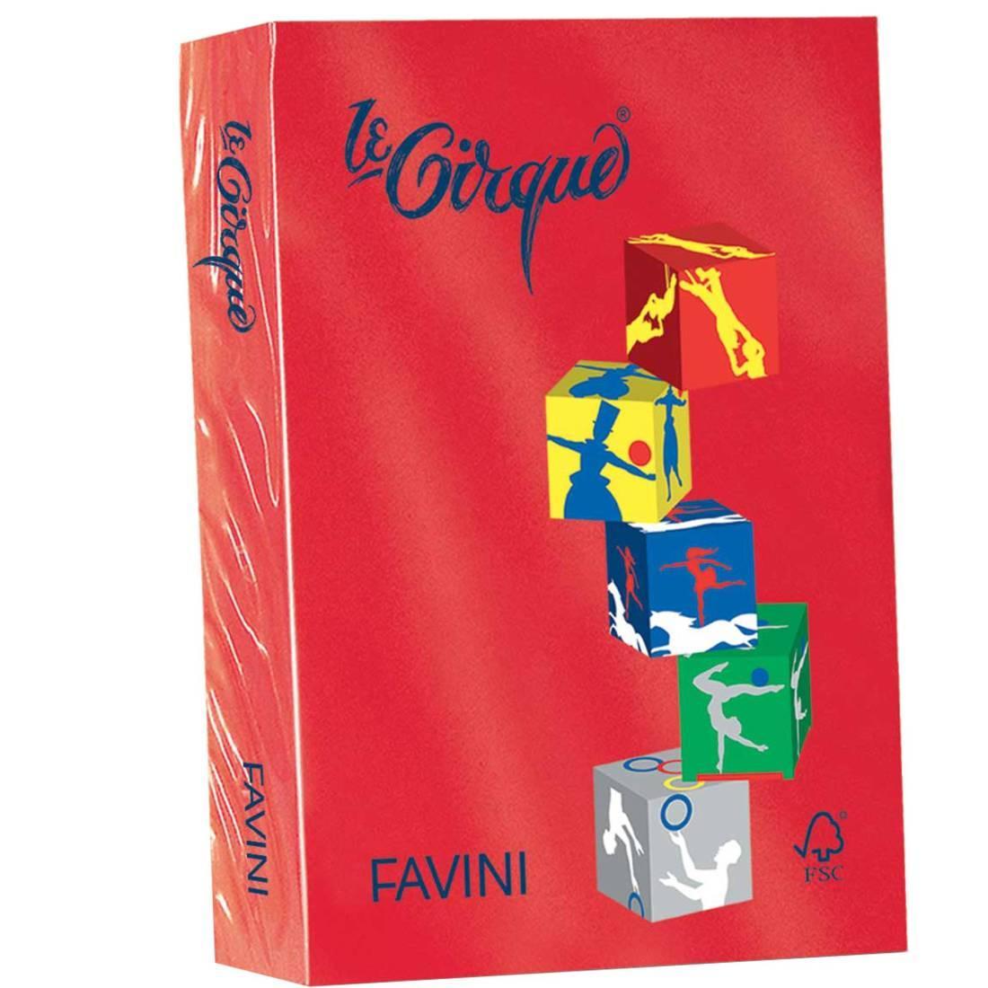 favini favini le cirque carta a4 80 gr/mq 500 fogli rosso forte - foto 1