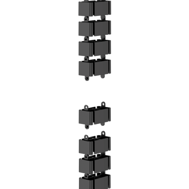 fellowes fellowes cable spine raccogli cavi nero 128,80x12,90x10,70cm - foto 2