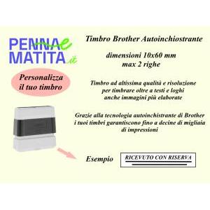 Timbro autoinchiostrante personalizzato 10x60 mm colore nero