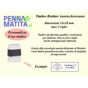 Timbro autoinchiostrante personalizzato 14x38 mm colore nero
