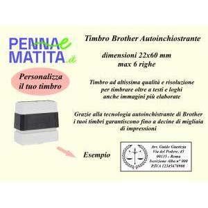 Timbro autoinchiostrante personalizzato 22x60 mm colore nero