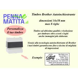 Timbro autoinchiostrante personalizzato 34x58 mm colore nero