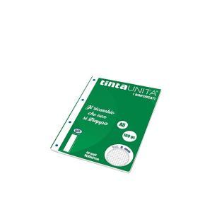 10pz ricambio a5 15x21 cm rinforzato quadretti 5mm 40 fogli carta 100gr mq