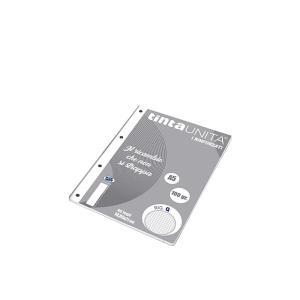 Ricambio a5 15x21 cm rinforzato quadretti 5mm con margine 40 fogli carta 100gr mq