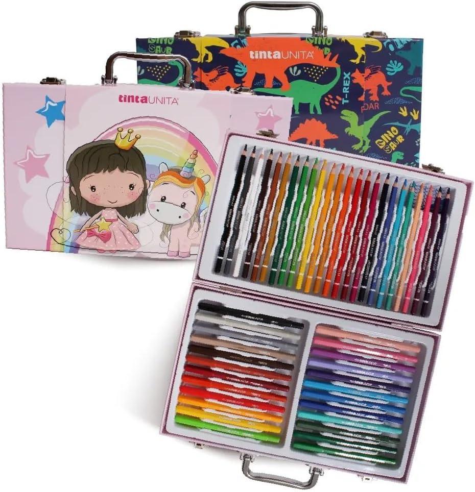 tinta unita tinta unita valigetta artistica 36 pastelli e 36 pennarelli 61805 - foto 2
