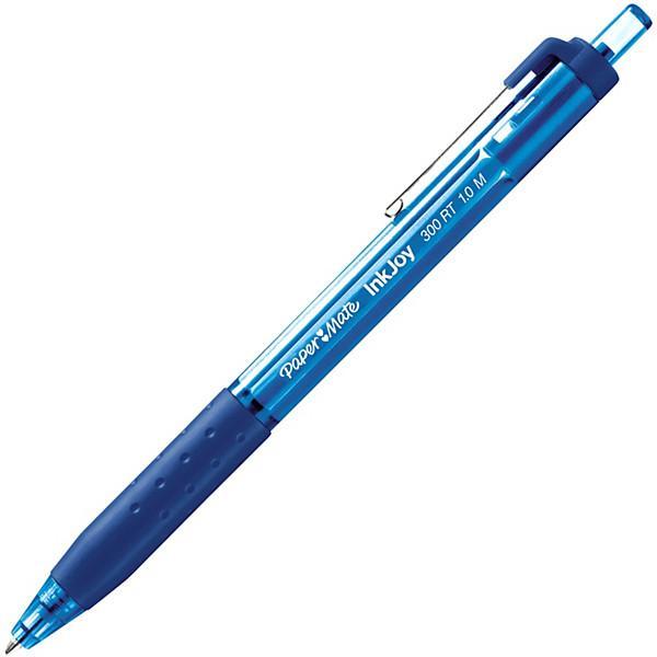 Paper Mate InkJoy 12pz Penna a Sfera a Scatto Blu 300RT Punta M 0,1 mm