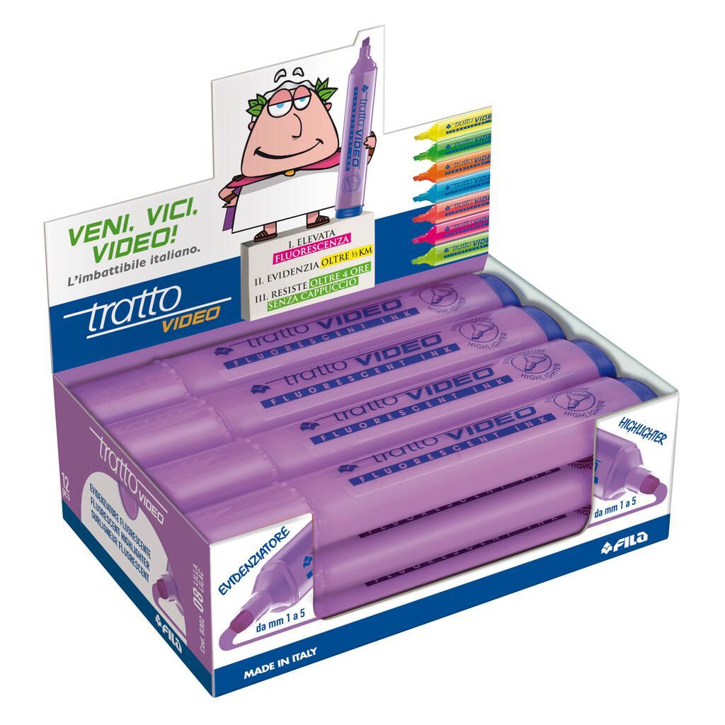 tratto tratto video evidenziatore 12pz viola - foto 1 tratto tratto video evidenziatore 12pz viola - foto 1