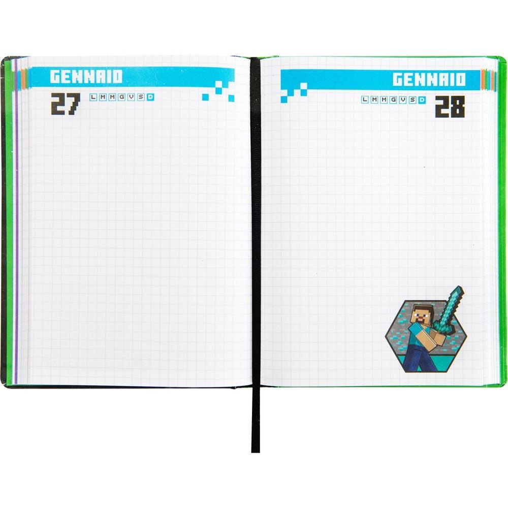 franco cosimo panini panini diario minecraft 12 mesi standard 2026/2027 non datato 13x17,8cm fant. ass - foto 4