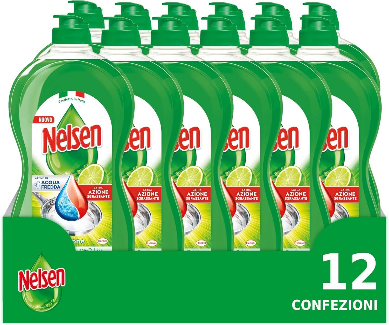 nelsen nelsen limone 12pz detersivo piatti 850ml confezione risparmio - foto 1