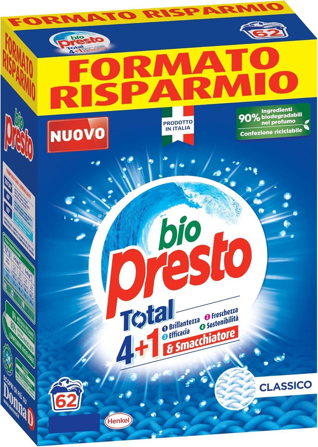 bio presto bio presto in polvere total 4+1 azioni 62 lavaggi - foto 1