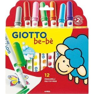 Bebè pennarelli lavabili con tratto da 5 mm in astuccio da 12 colori