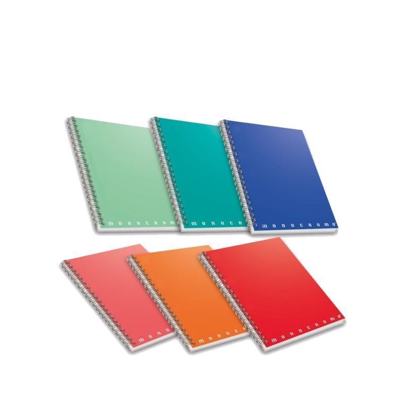monocromo monocromo quaderno spirale a5 (15x21 cm) righe (1r) senza fori - foto 1 monocromo monocromo quaderno spirale a5 (15x21 cm) righe (1r) senza fori - foto 1