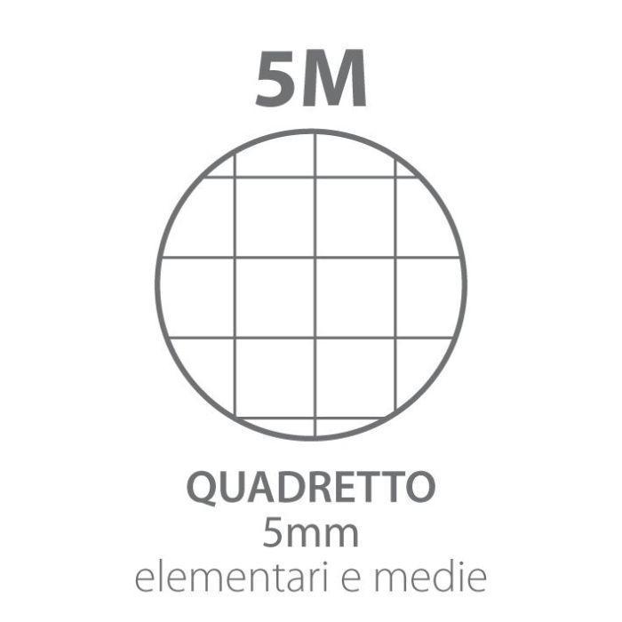 monocromo maxi quaderno monocromo a4 quadretti da 5 mm con margini (q) - foto 2