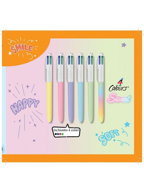 bic bic 4 colours shine soft pastel penna 4 colori conf. 16 pezzi - foto 2 bic bic 4 colours shine soft pastel penna 4 colori conf. 16 pezzi - foto 2