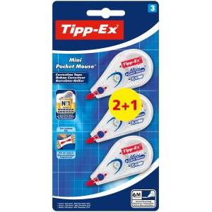Tipp-ex mini pocket mouse correttore a nastro 5 mm x 6 m blister 2+1