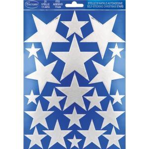 Stelle adesive argento grandi 12 pezzi