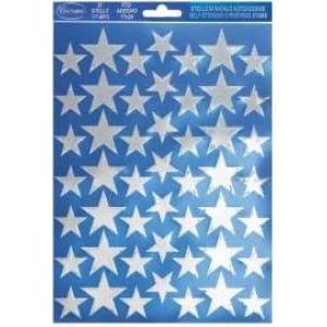 Stelle adesive argento piccole 12 pezzi
