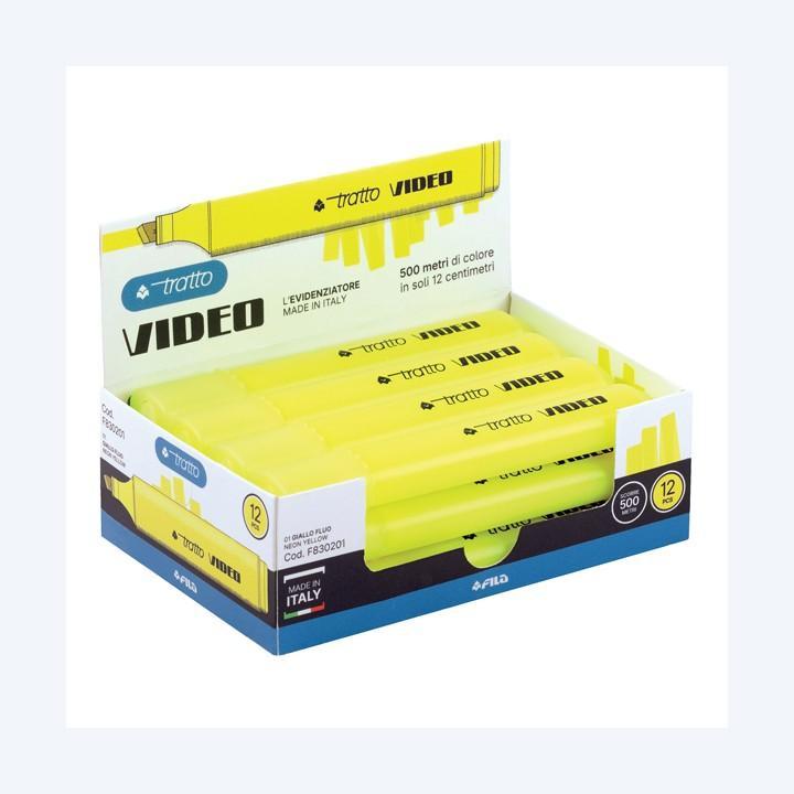 tratto tratto video evidenziatore 12pz giallo - foto 1