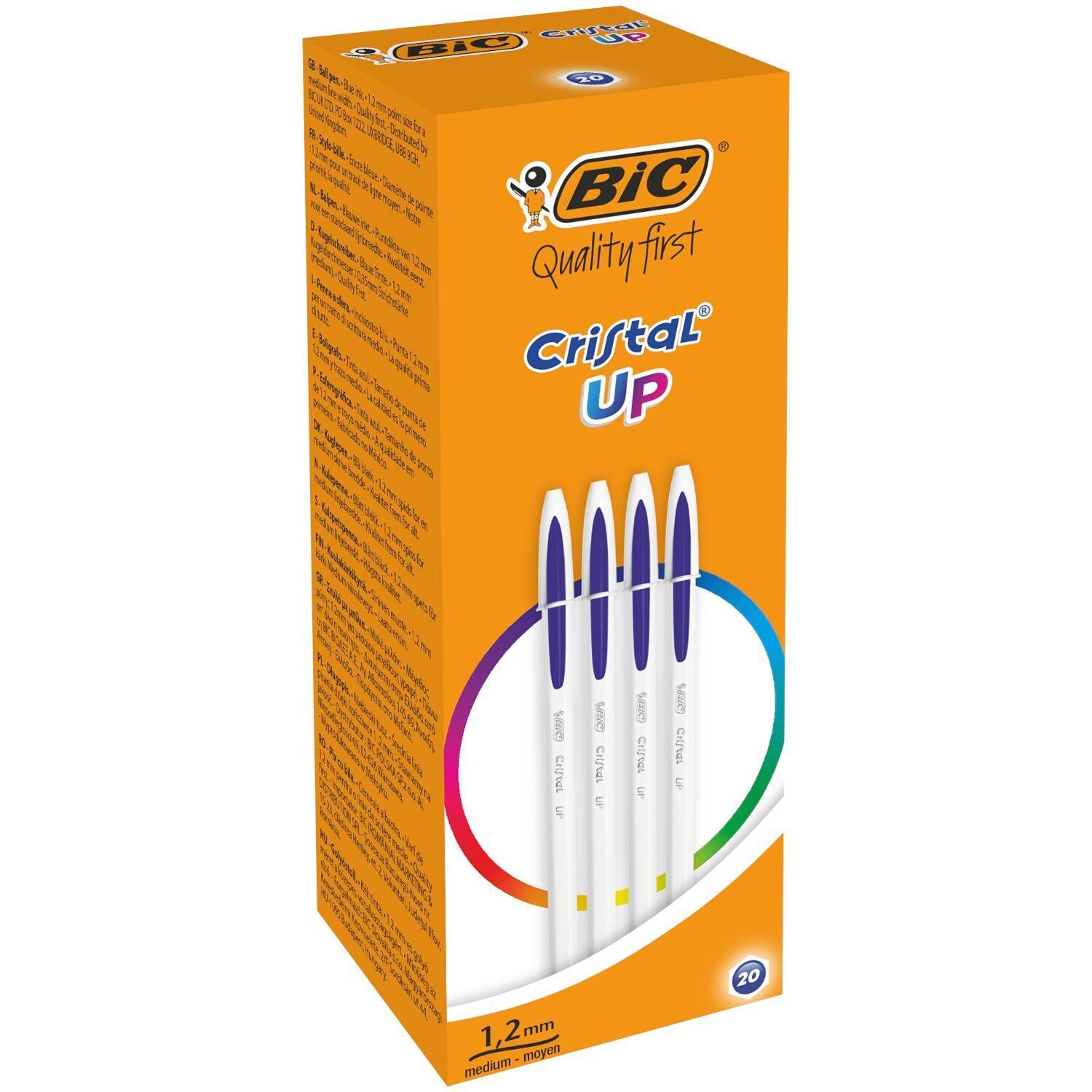 bic bic cristal up penna a sfera blu punta media 12 mm confezione da 20 pz - foto 1 bic bic cristal up penna a sfera blu punta media 12 mm confezione da 20 pz - foto 1