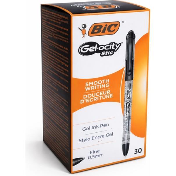 bic bic gel-ocity stic penna gel nera 05 mm confezione da 30 pz - foto 2