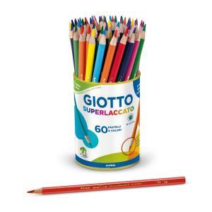 Superlaccato barattolo 60 pastelli colorati in 12 colori