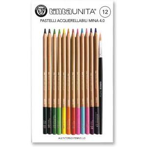 Pastello acquarello 12 colori+1 pennello conf. 12 pz
