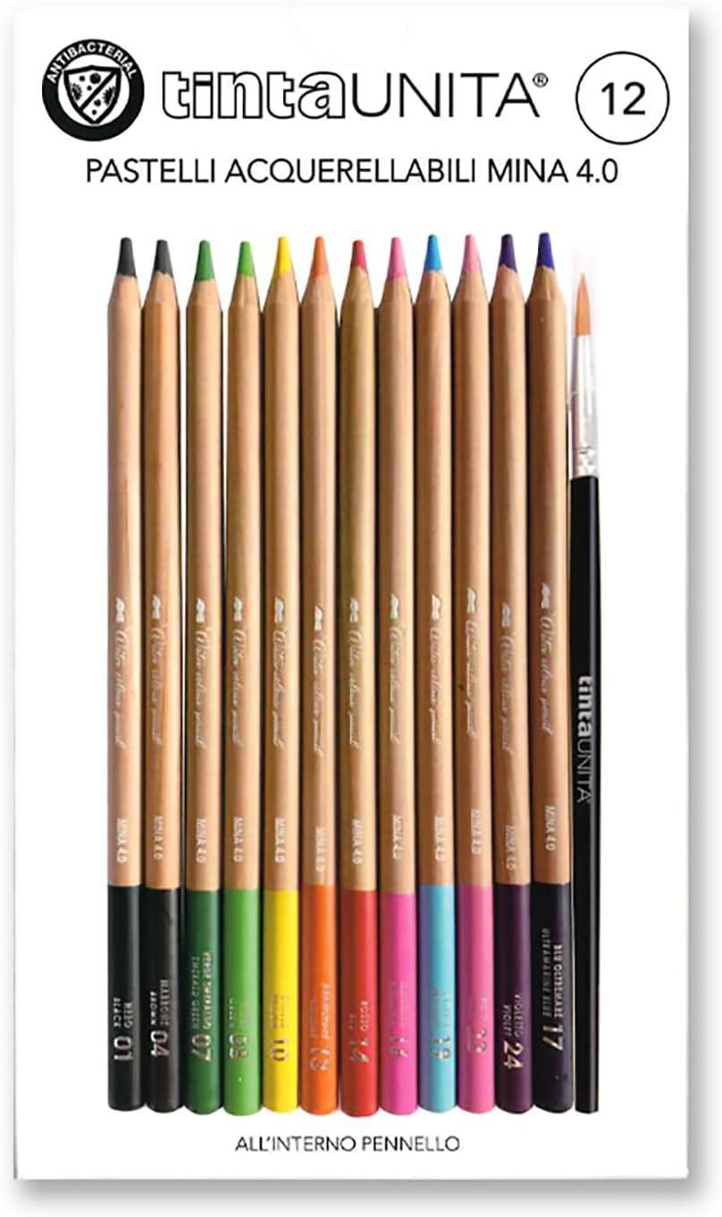 tinta unita tinta unita pastello acquarello 12 colori+1 pennello conf. 12 pz - foto 1
