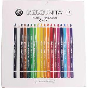 Pastello triangolare 18 colori mina 6 mm 6 pezzi