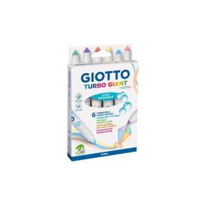 Turbo giant 6 pennarelli maxi pastel confezione da 10 astucci