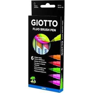 Pennarelli turbo soft brush fluo conf. da 10 pz